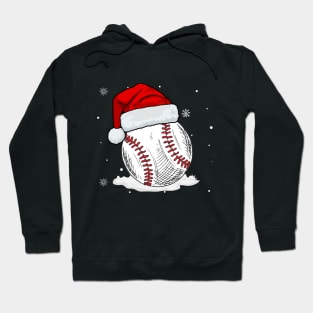 Christmas Baseball Ball Santa Hat Xmas Boys Hoodie